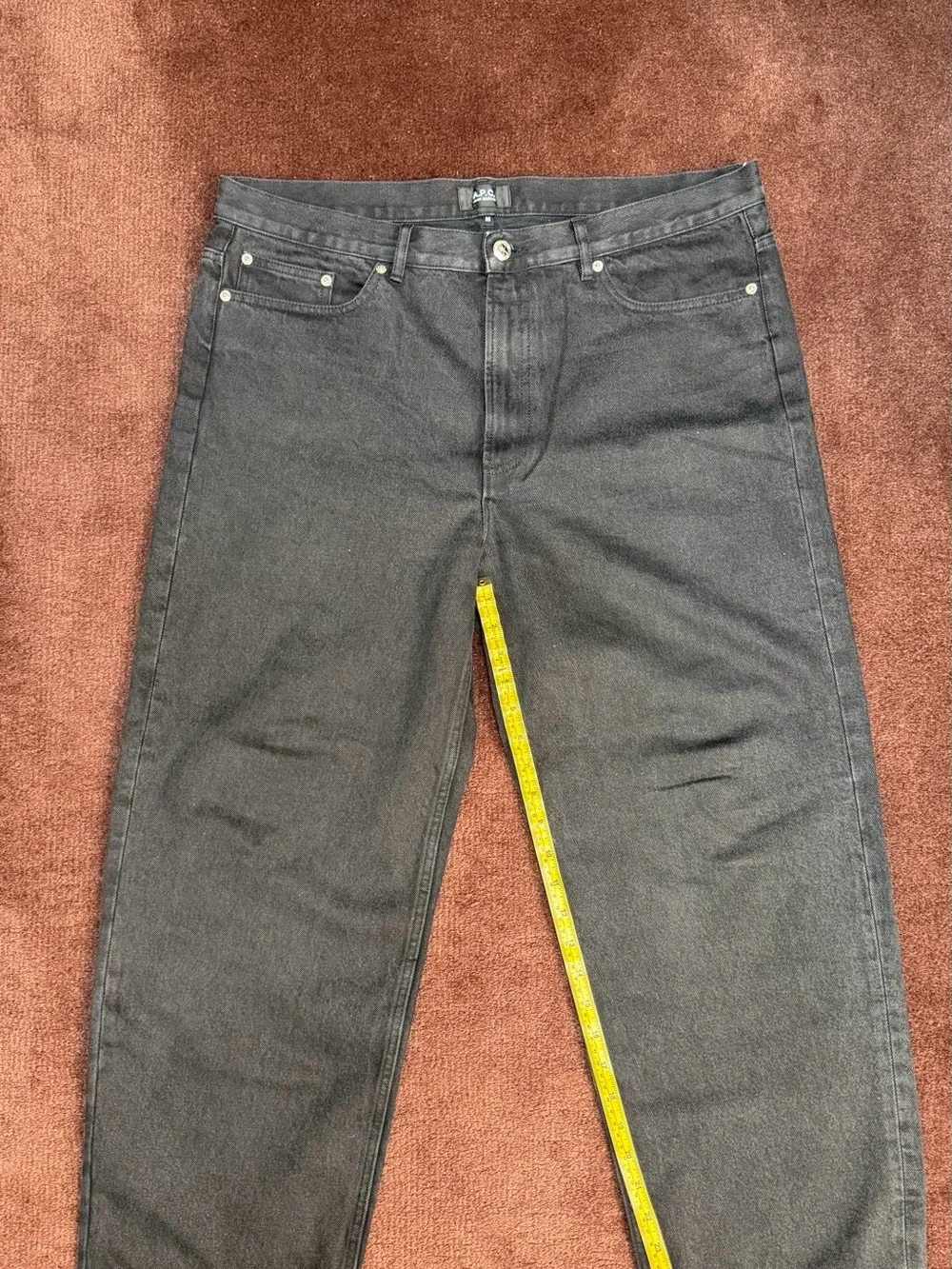 APC Martin Men's Black Straight-Leg Jeans 36 x 26